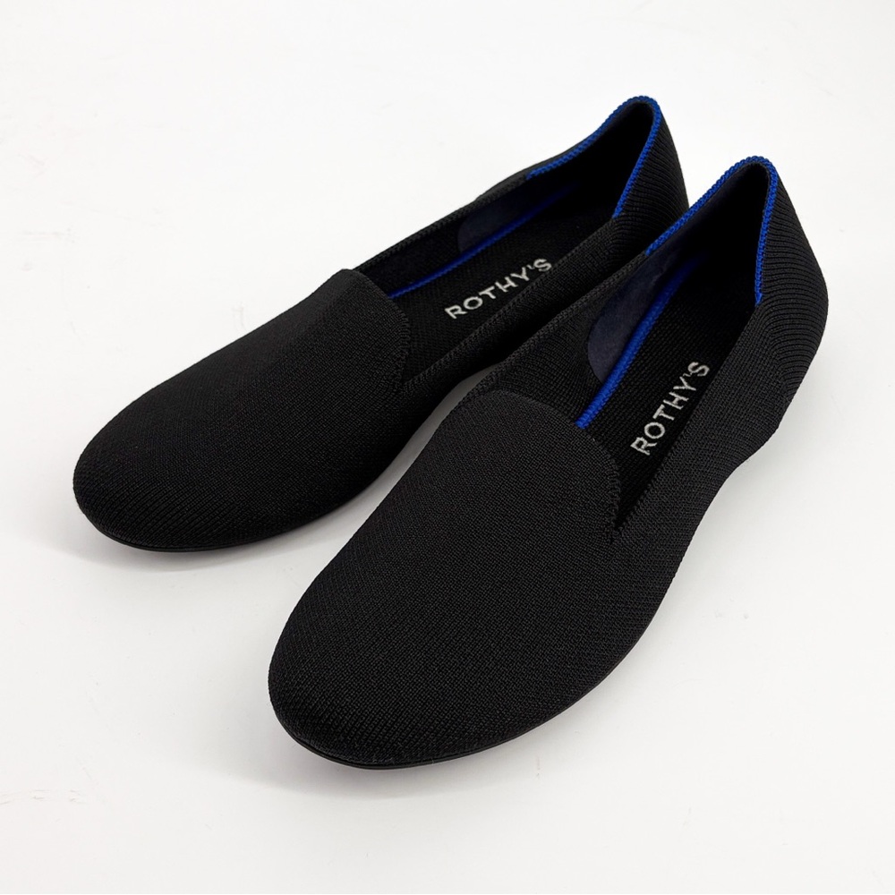 Rothy’s Womens Black Knit Loafers Size 9